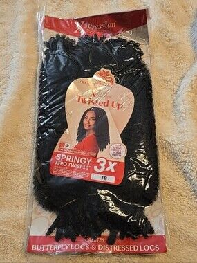 072226 Outre Synthetic Braiding Hair X-PRESSION SPRINGY AFRO TWIST 16"o box 22bb